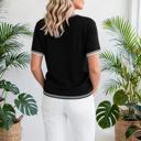  Solene Striped-Trim Round Neck Sweater | S-XL