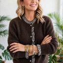  Whimsy Luxe Ruffle Button-Up Cardigan | S-XL