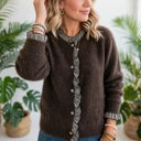  Whimsy Luxe Ruffle Button-Up Cardigan | S-XL