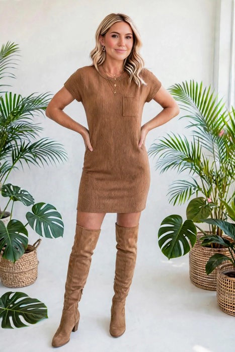 Ribelle Front Pocket Midi Dress | S-XL