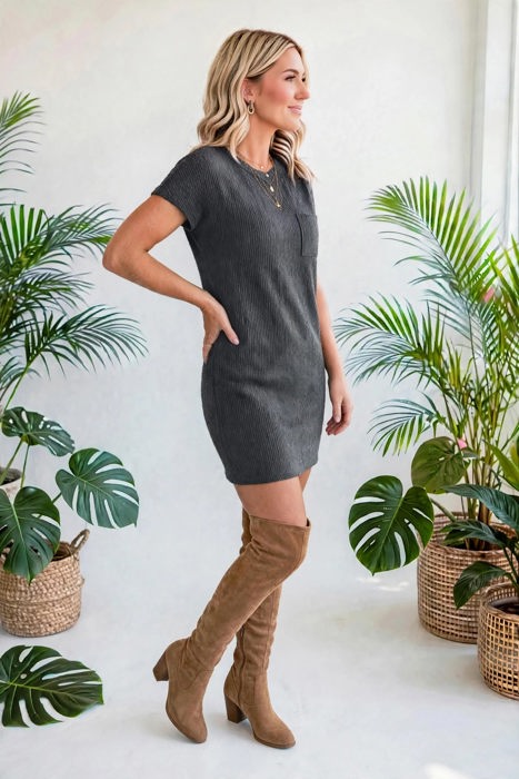 Ribelle Front Pocket Midi Dress | S-XL