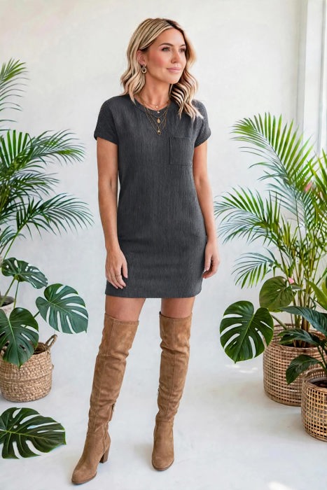 Ribelle Front Pocket Midi Dress | S-XL