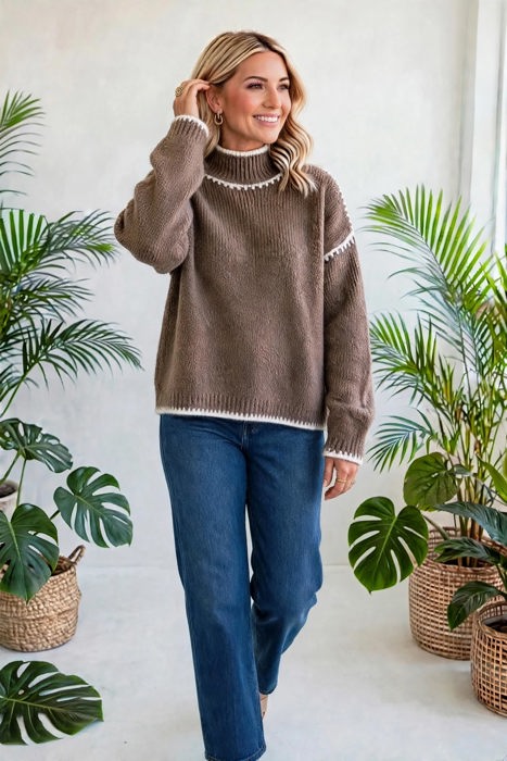 Sculpted Ease Drop Shoulder Sweater | S-XL