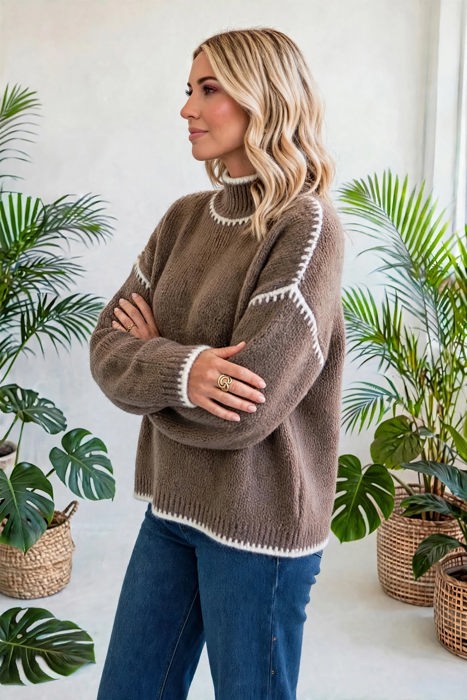Sculpted Ease Drop Shoulder Sweater | S-XL