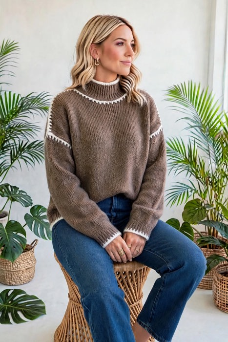 Sculpted Ease Drop Shoulder Sweater | S-XL
