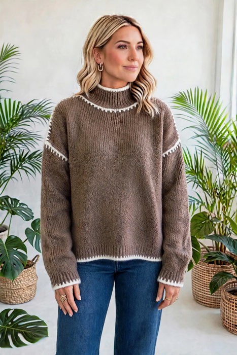 Sculpted Ease Drop Shoulder Sweater | S-XL