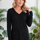  COTTON V-Neck Long Sleeve Top | S-XL
