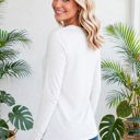  COTTON V-Neck Long Sleeve Top | S-XL