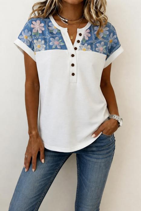 Floral Print Harmony Chic Blouse | S-XL
