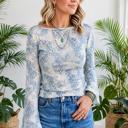  Leopard Print Long Sleeve Sheath Top | S-XL