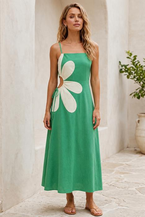 Bloom Detail Resort Midi Dress | S-XL
