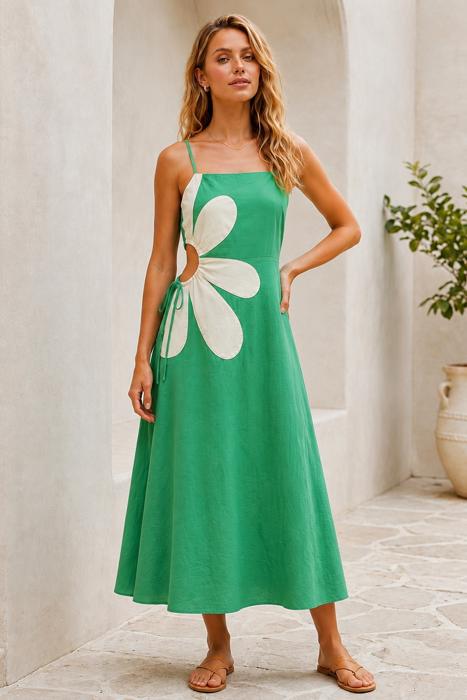 Bloom Detail Resort Midi Dress | S-XL
