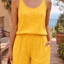  Crinkle Texture Tank Top and Pocketed Pants Set - S-XL