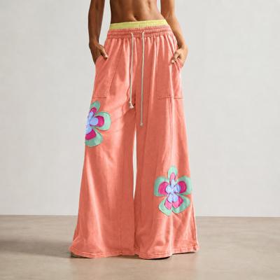 Floral Drawstring Waist Wide Leg Pants | S-XL