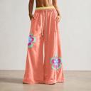  Floral Drawstring Waist Wide Leg Pants | S-XL