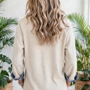  Denim Ribbed Button-Up Long Sleeve Top | S - XL