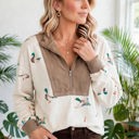  Mallard Print Trails Zip-Neck Top | S-XL