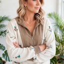  Mallard Print Trails Zip-Neck Top | S-XL