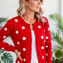  Dotline Drape Button-Front Cardigan | S-XL