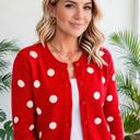  Dotline Drape Button-Front Cardigan | S-XL
