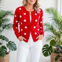  Dotline Drape Button-Front Cardigan | S-XL