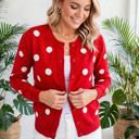  Dotline Drape Button-Front Cardigan | S-XL