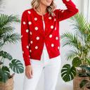  Dotline Drape Button-Front Cardigan | S-XL
