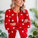  Dotline Drape Button-Front Cardigan | S-XL