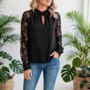  Dreamy Floral Lace Sleeve Blouse | S-XL
