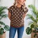  Polka Pop Dolman Round Neck Sweater | S-XL
