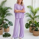 Large Lilac Dear Scarlett Wrinkle Free  Inspired Travel Coastal Two Piece Set | S-3X