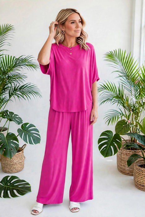 Dear Scarlett Wrinkle Free  Inspired Travel Coastal Two Piece Set | S-3X