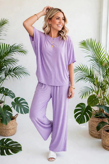 Dear Scarlett Wrinkle Free  Inspired Travel Coastal Two Piece Set | S-3X