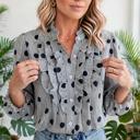  Polka & Stripe Style Shift Top | S-XL