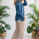  Gingham Plaid Tie-Waist Pants | S-XL