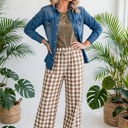  Gingham Plaid Tie-Waist Pants | S-XL
