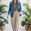  Gingham Plaid Tie-Waist Pants | S-XL