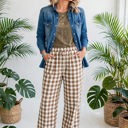  Gingham Plaid Tie-Waist Pants | S-XL