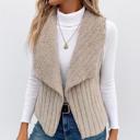  Collared Open-Front Teddy Vest | S-XL