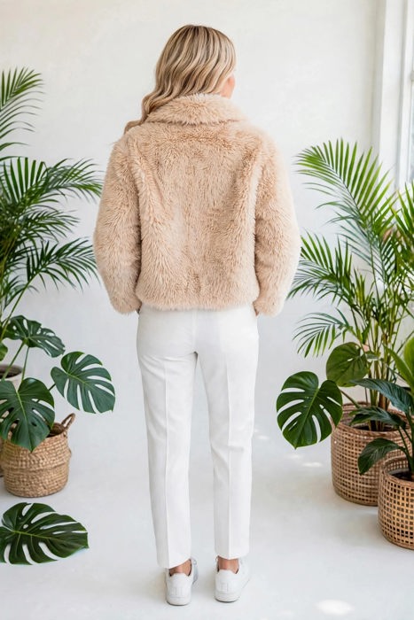 Luxe Faux Fur Coat With Pockets
