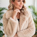  Luxe Faux Fur Coat With Pockets
