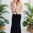 Luxe Faux Fur Coat With Pockets