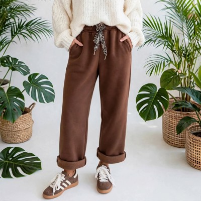 Roar Haven Leopard Drawstring Elastic Waist Pants | S-XL