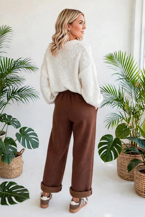 Roar Haven Leopard Drawstring Elastic Waist Pants | S-XL