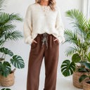  Roar Haven Leopard Drawstring Elastic Waist Pants | S-XL