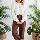  Roar Haven Leopard Drawstring Elastic Waist Pants | S-XL