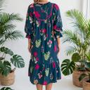  Bloom Belle 7/8 Sleeve Midi Dress | S-XL