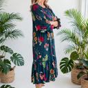  Bloom Belle 7/8 Sleeve Midi Dress | S-XL