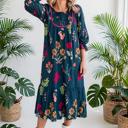  Bloom Belle 7/8 Sleeve Midi Dress | S-XL