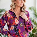  Graffiti Puff Sleeve Blouse | Free Shipping